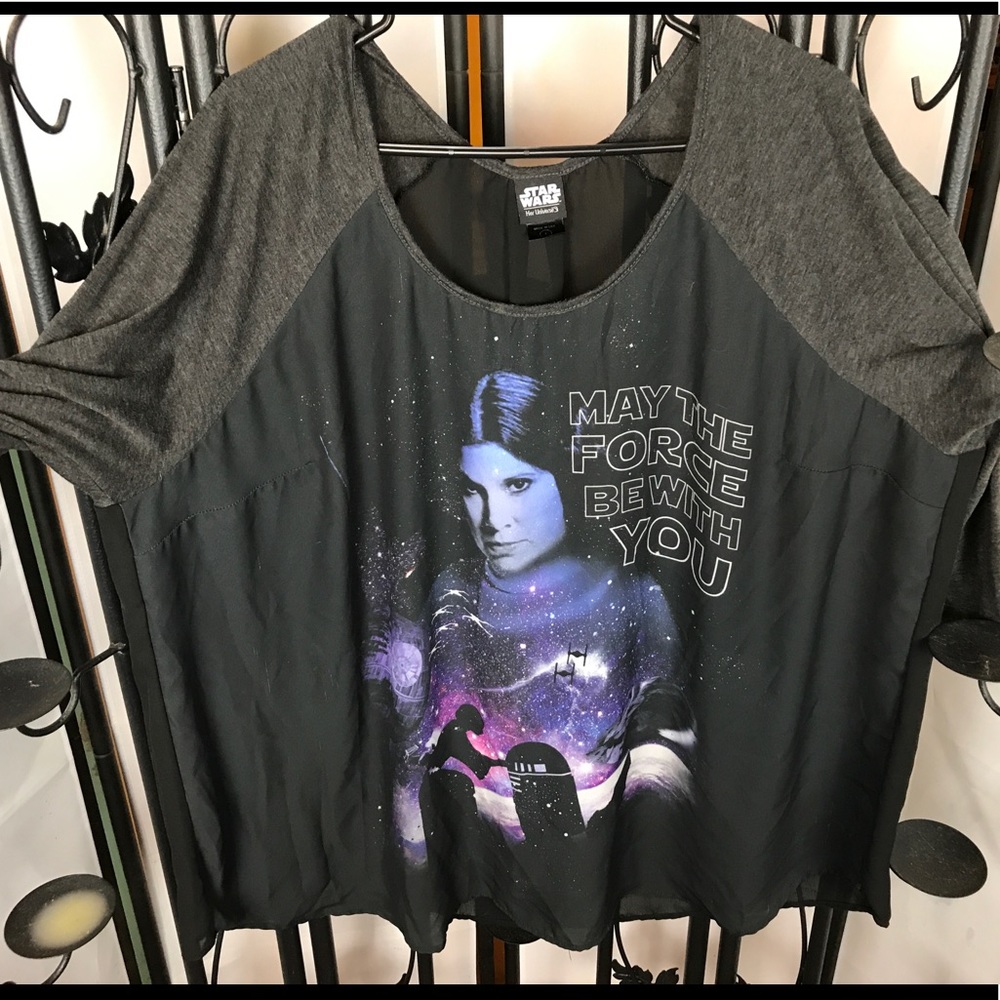 Torrid 3 Star Wars Princess Leia baseball tee